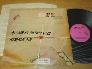 ◆◇HUMBLE PIE(ハンブル・パイ)【AS SAFE AS YESTERDAY IS】英盤LP/IMSP-025/Immediate/スティーヴ・マリオット/ピーター・フランプトン◇