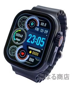 送料無料 HK9 Ultra Black Edition 2.19インチ 大画面 S9 スマートウォッチ 通話 音楽 多機能 血圧 健康 血中酸素 Apple Watch9 代替品 黒