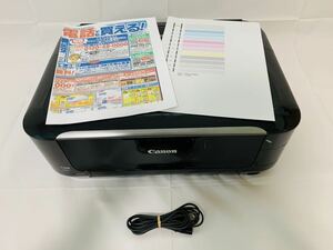 美品/動作確認済●Canon PIXUS MG6230 ブラック ハイパフォーマンスオールインワンフォトプリンター 複合機●ノズルチェック正常