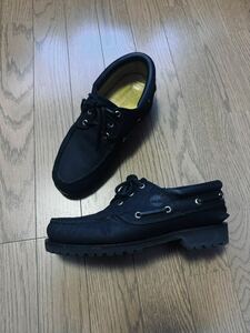 【激レア黒】Timberland ティンバーランド Woven 3-Eye デッキシューズ US7 スニーカー マルジェラ vintage ビンテージ モヘア オンブレ