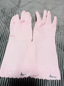 Kana愛用　ゴム手袋　ピンク　薄手 