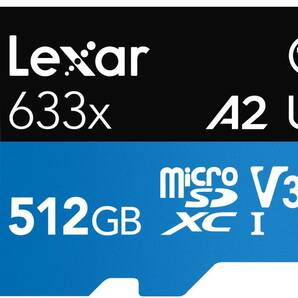 新品 １円～!! Lexar 633x microSDXC 512GB レキサー マイクロSDの画像1