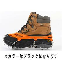 22.5～27.5cm 10本爪チェーン アイゼン スパイク 滑り止め 簡単装着 黒 ブラック 登山 雪道 降雪対策 コンパクト_画像5