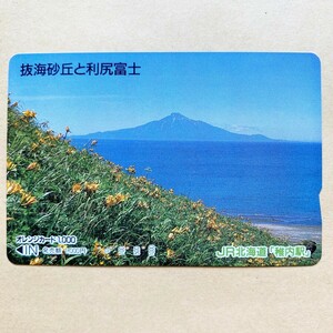 【使用済】 オレンジカード JR北海道 抜海砂丘と利尻富士