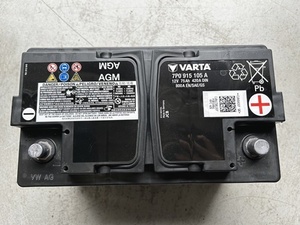  used battery VARTA AGM battery 12V 75Ah 420A 800A health .100% < secondhand goods >