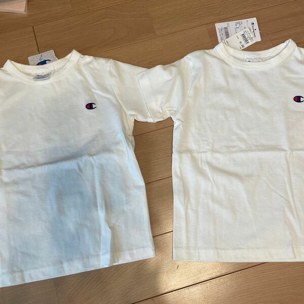 新品　120 チャンピオン　 Champion 半袖Tシャツ ホワイト　2枚セット