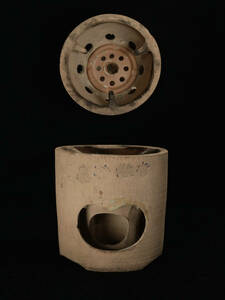 D美術　白泥　漢詩涼炉　中国古玩　茶道具　煎茶道具　時代物　特別出品　古道具　美術品q490