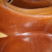 c0100 ★クロケット&ジョーンズ Crockett&Jones★ THIERRY セミブローグ 8D 26.5cm程度 明茶 ドレスシューズ ビジネス 高級革靴 紳士靴_画像10