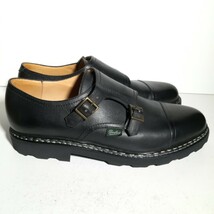 c0120 【新品同様】 箱・袋付き ★パラブーツ Paraboot★ ウィリアム ダブルモンクストラップ 9 黒 シューズ 高級革靴 紳士靴 本革_画像2