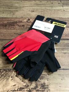 HO325 マビック MAVIC KSYRIUM GLOVE 指切りグローブ 黒赤 XS