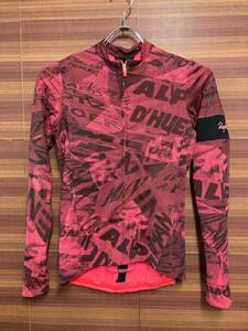 HS270 ラファ Rapha SOUPLESSE THERMAL JERSEY-GRAFFITI PRINT 長袖 ピンク 黒 S