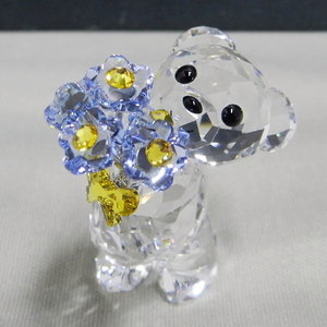 ■ SWAROVSKI Krisベア スワロフスキー クリスベア Forget-me-not 忘れな草 USED美品！