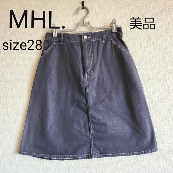 MHL. MARGARETHOWELL デニムスカート 28 サイズM スカート デニムマーガレットハウエル