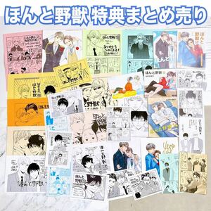 ほんと野獣 山本小鉄子 特典 まとめ売り リーフレット ペーパー イラストカード BL ボーイズラブ