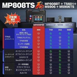 新品・日本語化済 Autel MaxiPRO MP808S-TS OBD2 診断機 輸入車 国産車 軽自動車 ハイブリッド ECUコーディング アクティブテスト 2年無料の画像2