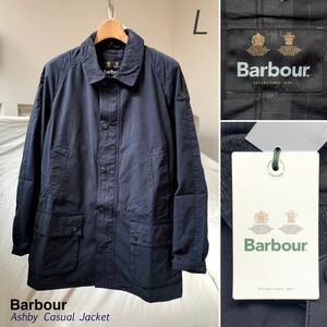 L 新品 バブアー Barbour ASHBY CASUAL JACKET アシュビー ノンオイル ジャケット メンズ MCA0792 ネイビー 紺 ガーメントダイ 送料無料