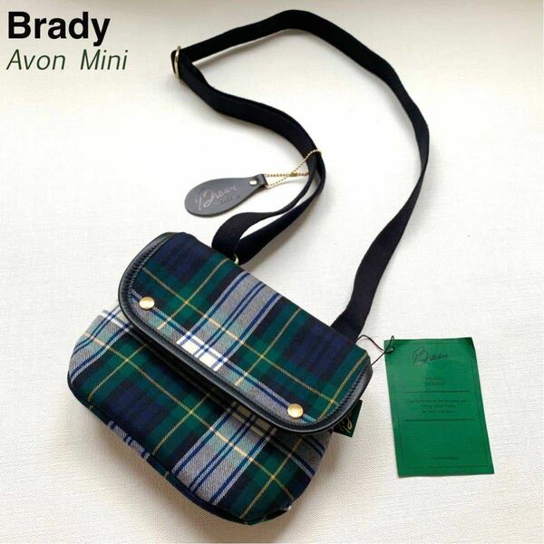 新品正規 英国製 Brady ブレディ AVON MINI CHECK ミニ ショルダーバッグ 定1.73万 タータンチェック バッグ グリーン系 送料無料