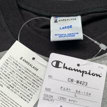 L 新品 Champion チャンピオン x ANREALAGE アンリアレイジ コラボ パッチワーク 長袖 Tシャツ 定1.87万 メンズ 長袖 ネイビー 送料無料_画像6