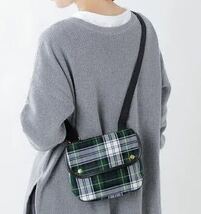 新品正規 英国製 Brady ブレディ AVON MINI CHECK ミニ ショルダーバッグ 定1.73万 タータンチェック バッグ グリーン系 送料無料_画像7