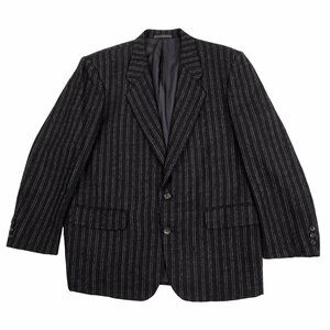 コムデギャルソンオムCOMME des GARCONS HOMME ウールストライプ2Bジャケット 黒白S