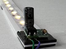 室内灯　電球色LED　ＨＯゲージ　5輌分セット　コンデンサー　抵抗　整流器　基盤組込　チラツキ防止　12V　カツミ　エンドウ 自作車輌等　_画像3