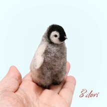 コウテイペンギンのヒナ＊ひな　羊毛フェルト　ペンギン　鳥　ハンドメイド_画像1