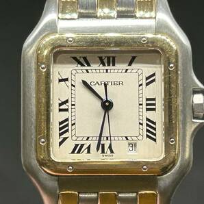 カルティエ パンテール メンズ腕時計 QZ デイト ３ロウ 実働の画像1