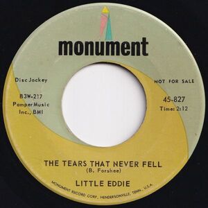 Little Eddie The Tears That Never Fell / Cozy Inn Monument US 45-827 206144 R&B R&R レコード 7インチ 45