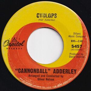 Cannonball Adderley Cyclops / Shake A Lady Capitol US 5457 206213 JAZZ ジャズ レコード 7インチ 45