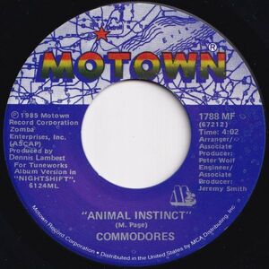 Commodores Animal Instinct / Lightin' Up The Night Motown US 1788 MF 206258 ソウル ディスコ レコード 7インチ 45