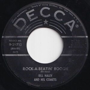 Bill Haley And His Comets Rock-A-Beatin' Boogie / Burn That Candle Decca US 9-29713 206360 R&B R&R レコード 7インチ 45