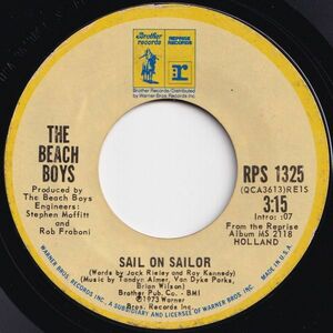 Beach Boys Sail On Sailor / Only With You Brother US RPS 1325 206352 ROCK POP ロック ポップ レコード 7インチ 45