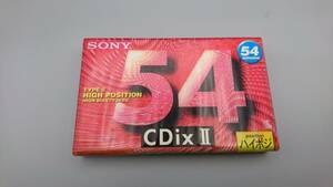 【未使用・未開封】SONY ソニー CDix Ⅱ 54 ハイポジション 54分 カセットテープ 新品 スリムケース 1本