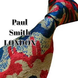 ★Paul Smith LONDON★　ポールスミスロンドン　レッド系　総柄