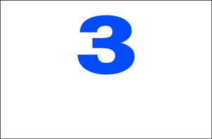 シンプル看板 「番号票3（余白付）」Ｌサイズ ＜駐車場・パーキング＞ 屋外可（約Ｈ６０ｃｍｘＷ９１ｃｍ）