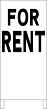 シンプル立看板「FOR RENT（黒）」不動産・最安・全長１ｍ・書込可・屋外可_画像1