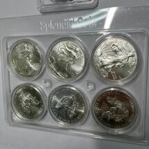 アメリカ 銀貨 リバティーコイン LIBERTY 7枚　2021 splendid coin IN GOD コレクション　イーグル　1オンス　1oz 1ドル_画像3