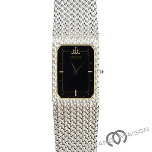 Aランク【セイコー】クレドール/2F70-5330/黒文字盤/クォーツ/腕時計/SEIKO