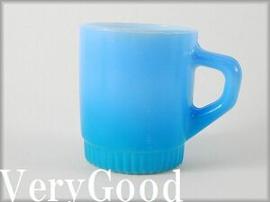  popular * Fire King FireKing rib bottom mug ( light blue × blue )