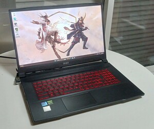 MSI ゲーミングPC 17インチモニター i7 RTX3050ti メモリ16GB SSD Windows11 WiFi ノートパソコン katana GF76 11UD-671JP