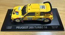 【レア】プジョー 205 ターボ16 パリダカ パリ・ダカール（peugeot 205 turbo16 Paris Dakar)NOREV（ノレブ）ミニカー1/43_画像1