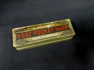 *M.HOHNER/ horn na-214/20 G VEST POCKET HARP 10 hole harmonica Used