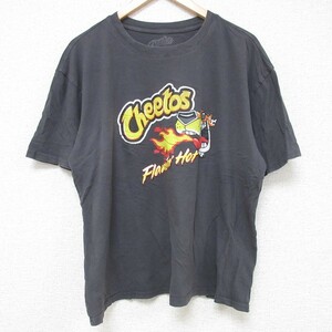 XL/古着 半袖 Tシャツ メンズ チートス クルーネック 濃グレー 24feb29 中古