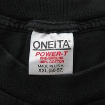 XL/古着 オニータ ONEITA 半袖 ビンテージ Tシャツ メンズ 90s 魚 大きいサイズ コットン クルーネック 黒 ブラック 24feb29 中古_画像3