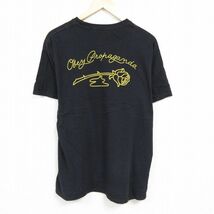 XL/古着 オベイ OBEY 半袖 Tシャツ メンズ バラ 胸ポケット付き コットン クルーネック 黒 ブラック 24feb29 中古_画像1