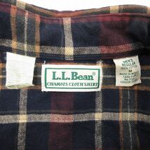 L/古着 エルエルビーン LLBEAN 長袖 フランネル シャツ メンズ 90s コットン 黒他 ブラック チェック 23nov10 中古 トップス 3OF_画像4