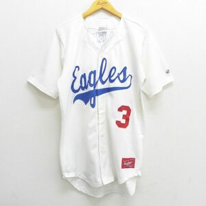 M/古着 ローリングス 半袖 ベースボール Eagles ラモス 3 白 ホワイト 22may06 中古 メンズ トップス 7OF