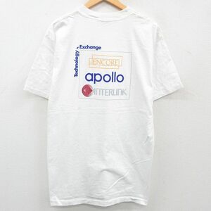 XL/古着 半袖 ビンテージ Tシャツ メンズ 90s apollo EVCORE コットン クルーネック 白 ホワイト 23apr18 中古 3OF