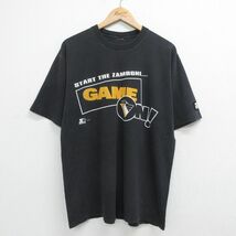 XL/古着 スターター 半袖 ビンテージ Tシャツ メンズ 00s NHL ピッツバーグペンギンズ クルーネック 黒 ブラック アイスホッケー 23jul 3OF_画像1