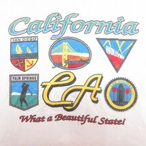 XL/古着 半袖 ビンテージ Tシャツ メンズ 00s カリフォルニア ハリウッド クルーネック 白 ホワイト 24mar01 中古_画像2
